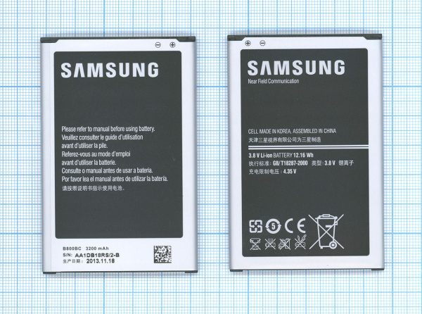 Купить Аккумулятор B800BC для Samsung Galaxy Note 3 N9000, N9005, 3.8В 12.16Wh Аккумулятор B800BC для Samsung Galaxy Note 3 N9000, N9005, 3.8В 12.16Wh