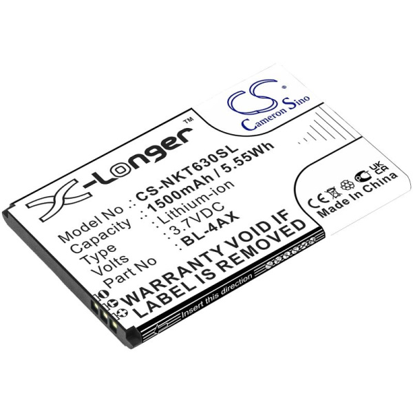 Аккумулятор для Nokia 6300 4G, 8000 4G, TA-1286 (BL-4AX) 1500mah