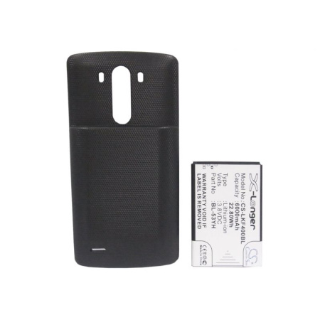 Аккумулятор для LG G3 6000mah CS усиленный черный