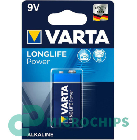 Купить Батарейка Varta Longlife Power 6LR61 9V 1BP Батарейка Varta Longlife Power 6LR61 9V 1BP
