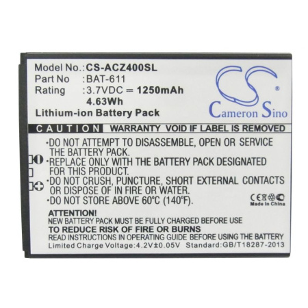 Аккумулятор для Acer Liquid Z4 (Z140, Z160) 1250mah