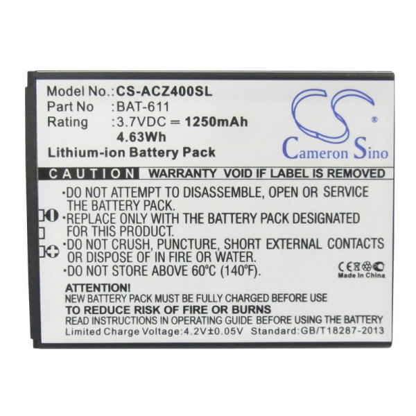 Аккумулятор для Acer Liquid Z4 (Z140, Z160) 1250mah