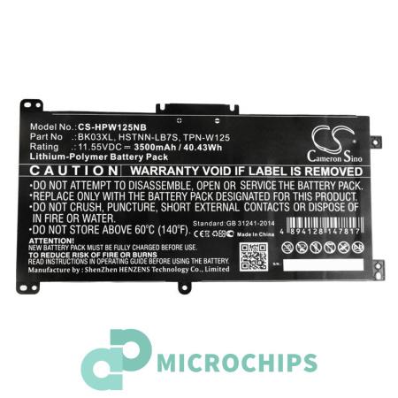 Аккумулятор для HP Pavilion x360 14-ba000 (BK03XL) 3500mah