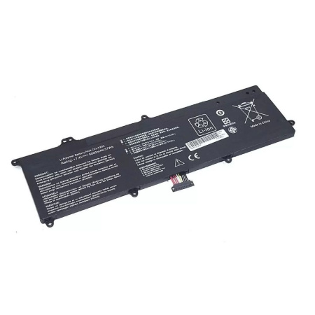 Аккумулятор (батарея) C21-X202 для ноутбука Asus S200, S200E, X202E, 5136mAh, 7.4B, Li-ion, черный (оригинал)