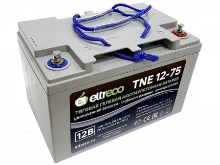 Тяговый аккумулятор Eltreco TNE12-75 (GEL, 60Ah, 12V)
