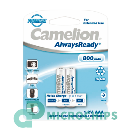Аккумулятор Camelion Always Ready AAA (NiMH, 800mAh) 2BP Аккумулятор Camelion Always Ready AAA (NiMH, 800mAh) 2BP