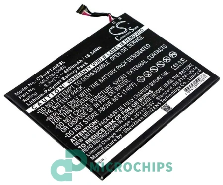 Аккумуляторная батарея CS-HPT408SL для HP Pro Tablet 408 G1 (MLP3810980), Li-pol, 3.8 В, 4800 мАч