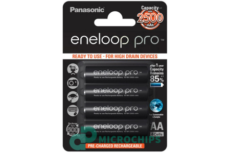 Аккумулятор Panasonic Eneloop Pro АА (NiMH, 2500mAh) 4BP