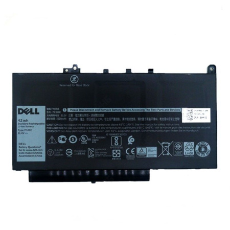 Аккумулятор (батарея) 7CJRC для ноутбука Dell Latitude 12 E7270, 12 E7470, 3530mAh, 11.4V (оригинал)