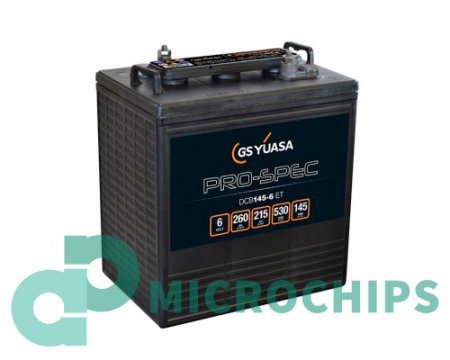 Тяговый аккумулятор YUASA DCB145-6 (AGM, 215Ah, 6V)