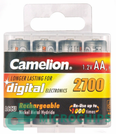 Аккумулятор Camelion AA (NiMH, 2700mAh) 4BP