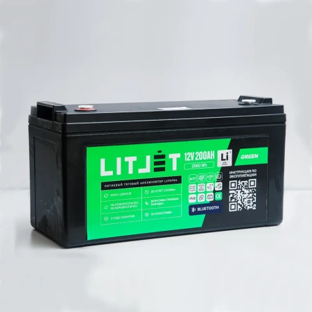 Аккумулятор LITJET BLACK 12200 (LiFePO4, 200Ah, 12V) Аккумулятор LITJET BLACK 12200 (LiFePO4, 200Ah, 12V)