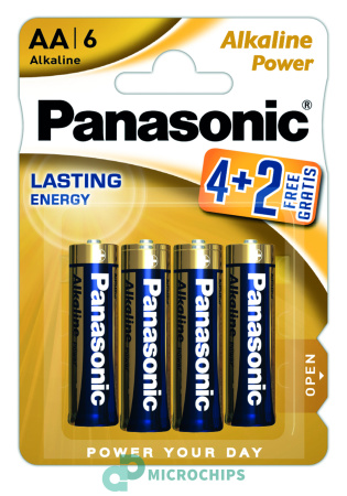Батарейка Panasonic Alkaline Power LR6/AA 6BP (4+2 шт)