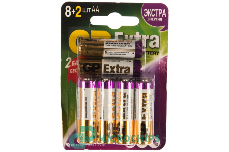 Купить Батарейка GP Extra Alkaline LR6/AA 10BP Батарейка GP Extra Alkaline LR6/AA 10BP