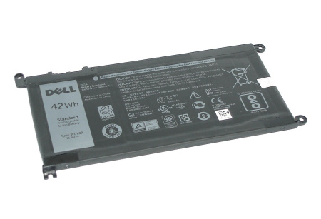 Аккумулятор (батарея) WDX0R для ноутбука Dell 15-5538, 11.4V, 3500mAh (оригинал)