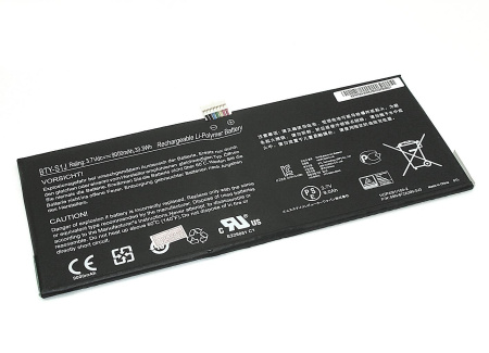 Аккумулятор (батарея) для ноутбука MSI W20 3M-013US (BTY-S1J) 3.7V, 9000mAh, оригинал, черная