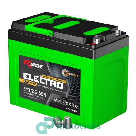 Тяговый аккумулятор RDrive Electro Motive EMTG12-55N (GEL, 55Ah, 12V)