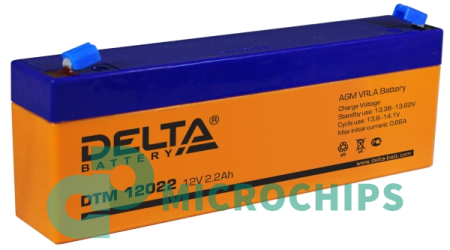Аккумулятор Delta DTM 12022 (AGM, 2.2Ah)