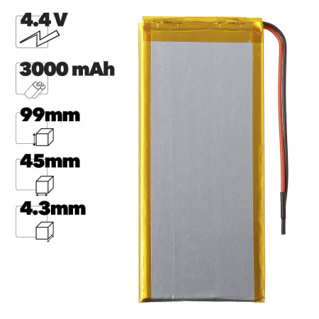 Аккумулятор Premium Quality 434599 (Li-Pol, 3000mAh, 4.4V)