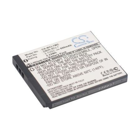 Аккумулятор для Panasonic Lumix DMC-F, FH (DMW-BCL7) 600mAh
