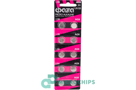 Купить Батарейка ФАZА AG8/LR1120 10BP Батарейка ФАZА AG8/LR1120 10BP