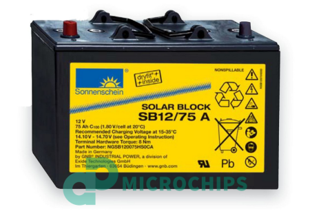 Аккумулятор Sonnenschein Dryfit Solar Block SB 12/75 A для ИБП (GEL, 75Ah)