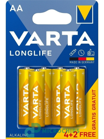 Купить Батарейка VARTA Longlife LR6/AA 6BP Батарейка VARTA Longlife LR6/AA 6BP