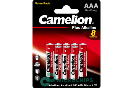 Батарейка Camelion Plus Alkaline LR03/AAA 8BP