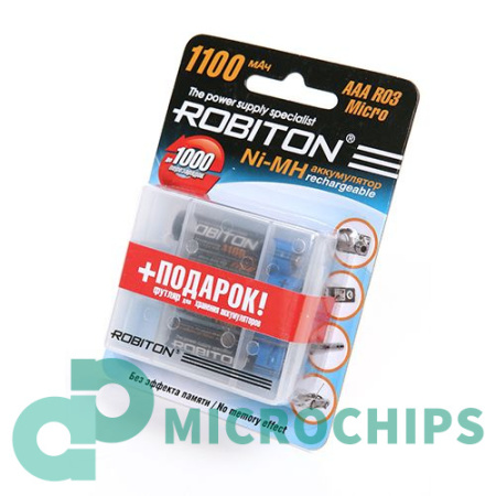 Аккумулятор Robiton AAA (NiMH, 1100mAh) 4BP