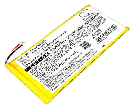 Аккумулятор CS-ACB850SL для Acer Iconia One 8 B1-850, p/n: PR-2874E9G, 4500mAh
