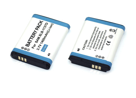 Аккумулятор SLB-1137D для фотоаппарата Samsung Digimax i80, 3.7В, 1400мАч