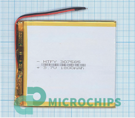 Аккумулятор 307595 (Li-Pol, 3000mAh, 3.7V)
