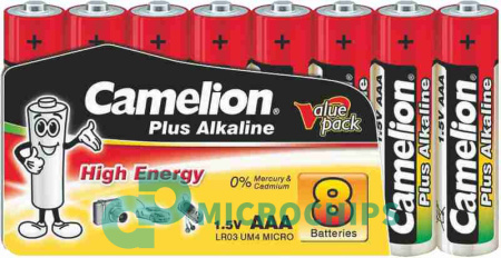 Батарейка Camelion Plus Alkaline LR03/AAA 8S
