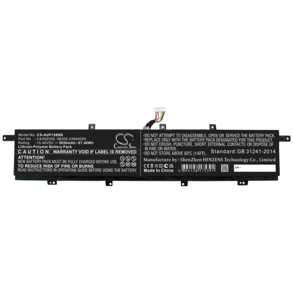 Купить Аккумулятор для Asus ZenBook Pro Duo 15 OLED UX582LR серии (C42N2008) 5650mAh Аккумулятор для Asus ZenBook Pro Duo 15 OLED UX582LR серии (C42N2008) 5650mAh