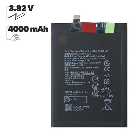 АКБ Huawei P20 Pro, Mate 20, Honor View 20 (HB436486ECW)100% Filling Capacity
