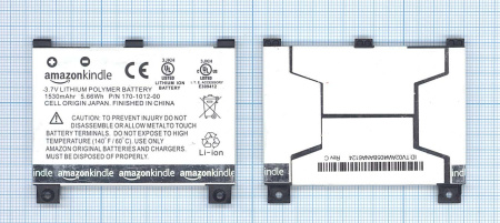 Аккумуляторная батарея 170-1012-00 для Amazon Kindle 2 3G, Kindle DX, 3.7В, 1530мАч