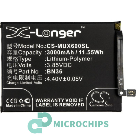 Аккумулятор для Xiaomi Mi6X, Mi A2 (BN36) 3000mAh