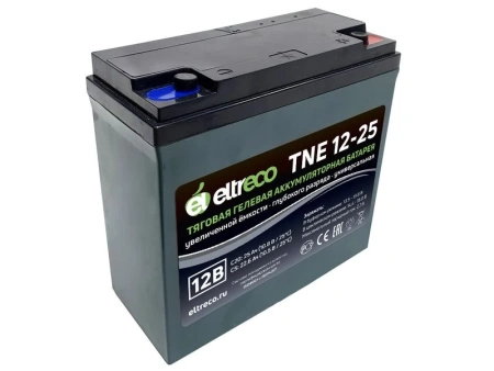Тяговый аккумулятор Eltreco TNE12-25 (GEL, 21Ah, 12V)