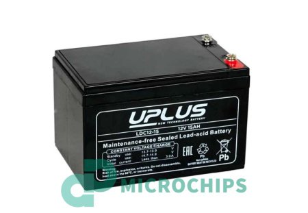 Тяговый аккумулятор Uplus LDC 12-15 (GEL, 13.5Ah, 12V)
