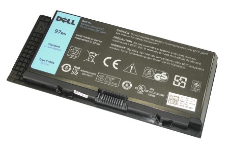 Аккумулятор (батарея) FV993 для ноутбука Dell Precision M4600, 11.1V, 97Wh, 8700mAh, черный (оригинал)