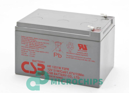 Аккумулятор Ventura HR 1251W (AGM, 10Ah)