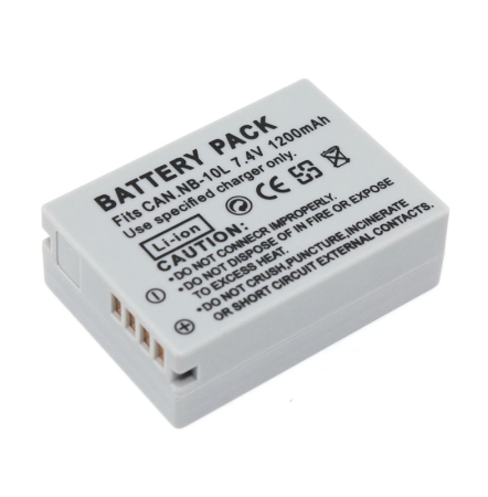 Аккумулятор NB-10L для фотоаппарата Canon PowerShot G1 X, 7.4В, 1200мАч, Li-ion