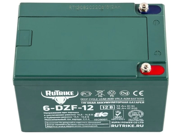 Купить Тяговый аккумулятор RuTrike 6-DZF-12 (GEL, 13Ah, 12V) Тяговый аккумулятор RuTrike 6-DZF-12 (GEL, 13Ah, 12V)