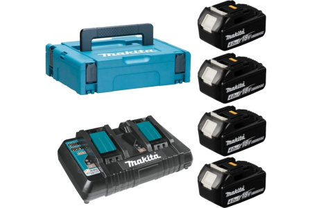 Комплект аккумуляторов Makita BL1840B с зарядным устройством (Li-ion, 4000mAh, 18V)