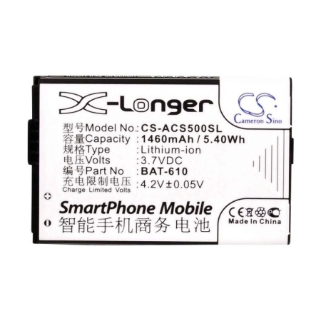 Аккумулятор для Acer CloudMobile S500 1460mah