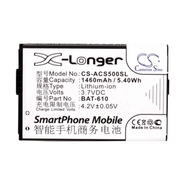 Аккумулятор для Acer CloudMobile S500 1460mah