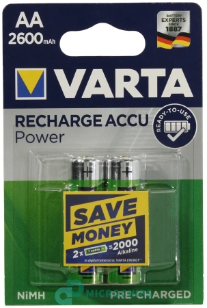 Аккумулятор Varta АА (NiMH, 2600mAh) 2BP
