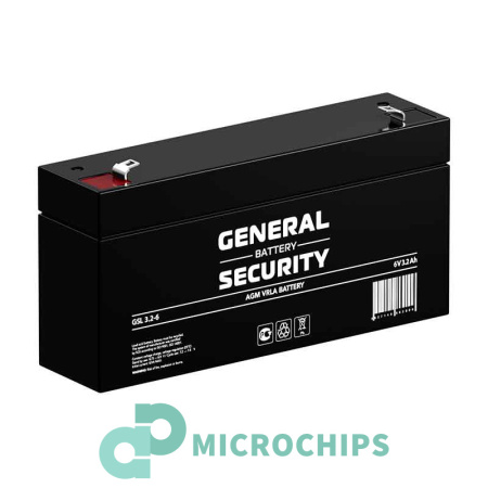Аккумулятор General Security GSL 3.2-6 (AGM, 3.2Ah)