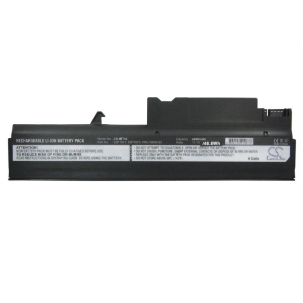 Аккумулятор для ноутбуков ThinkPad R50, R51, R52, T40, T41, T42, T43 4400mAh