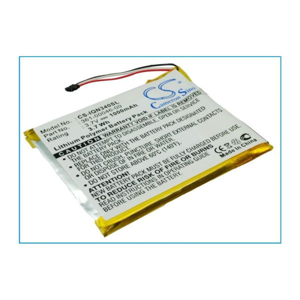 Аккумулятор для Garmin Nuvi 3450, 3490, 3550, 3750, Dash Cam 20 1000mAh